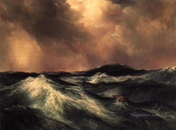  wave Oil Painting - Thomas Moran The Angry Sea Ocean Waves